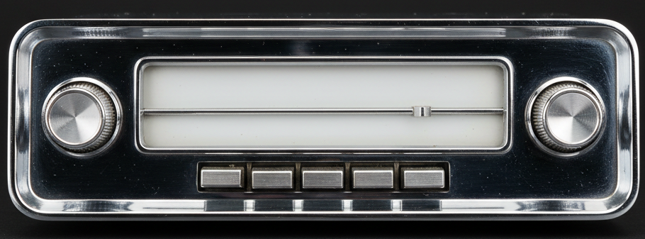 Vintage chrome car radio